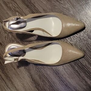 Nine West Brown Slingback Heels